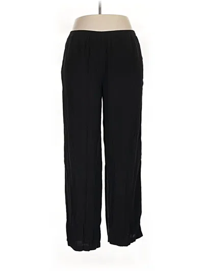 Pre-owned Eileen Fisher Track Pants In Black