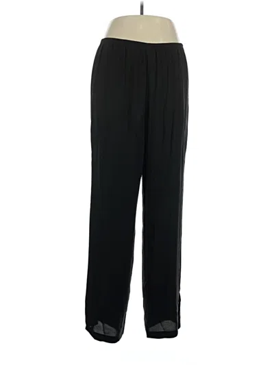 Pre-owned Eileen Fisher Track Pants In Black
