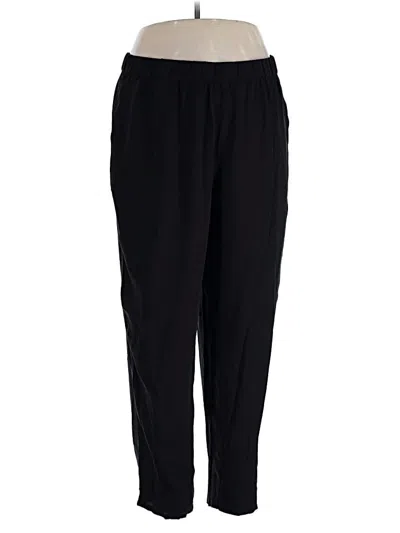 Pre-owned Eileen Fisher Track Pants In Black