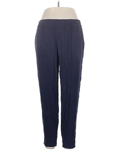 Pre-owned Eileen Fisher Track Pants In Blue