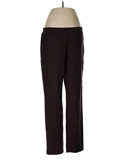 Pre-owned Eileen Fisher Track Pants In Burgundy