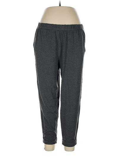 Pre-owned Eileen Fisher Track Pants In Gray