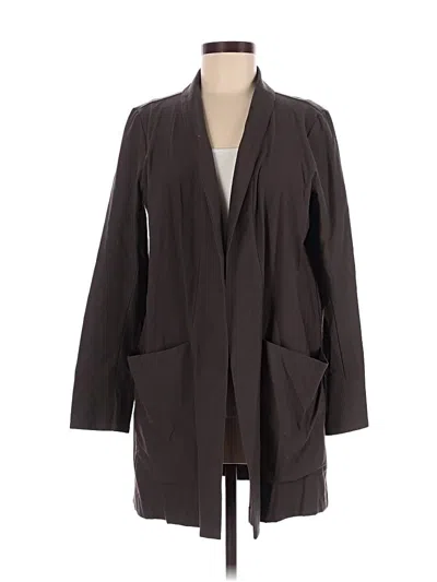 Pre-owned Eileen Fisher Trenchcoat In Gray