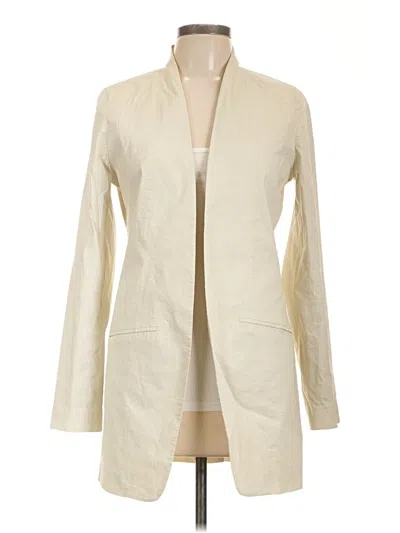 Pre-owned Eileen Fisher Trenchcoat In Ivory