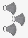Eileen Fisher Triple Layer Organic Cotton Mask 3 Pack In Gray