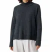 Eileen Fisher Turtle Neck Box Top In Ivy In Multi