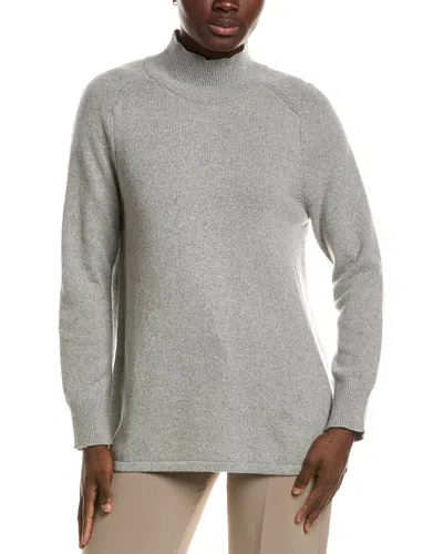 Eileen Fisher Turtle Neck Cashmere-blend Tunic In Animal Print