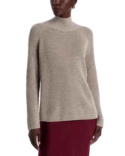 Eileen Fisher Turtle Neck Raglan Wool Sweater In Dove