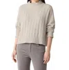 Eileen Fisher Fluff Rib Turtleneck Sweater In Chalk In Grey