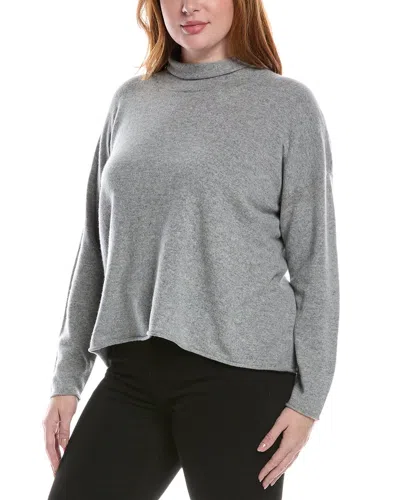 Eileen Fisher Turtleneck Cashmere Pullover In Gray