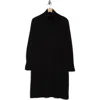 Eileen Fisher Turtleneck Long Sleeve Merino Wool Sweater Dress In Black