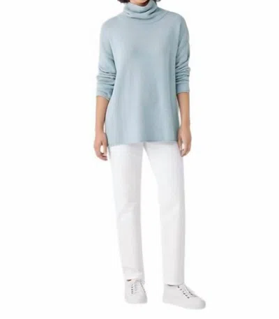 Eileen Fisher Turtleneck Pull-over In Clearwater In Blue