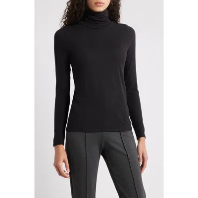 EILEEN FISHER EILEEN FISHER TURTLENECK STRETCH ORGANIC COTTON BLEND TOP
