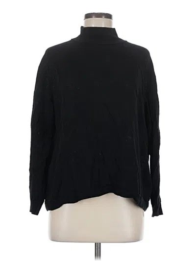 Pre-owned Eileen Fisher Turtleneck Sweater In Black