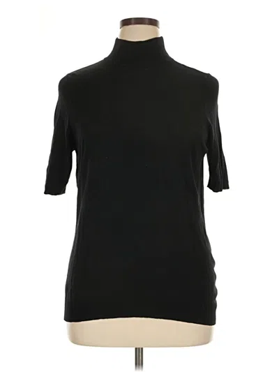 Pre-owned Eileen Fisher Turtleneck Sweater In Black