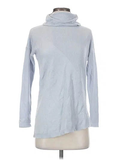 Pre-owned Eileen Fisher Turtleneck Sweater In Blue