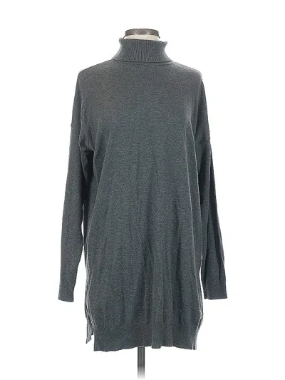 Pre-owned Eileen Fisher Turtleneck Sweater In Gray