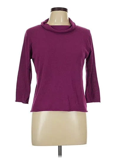 Pre-owned Eileen Fisher Turtleneck Sweater In Purple