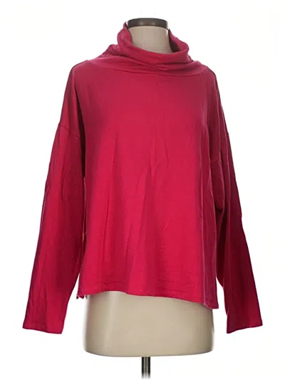 Pre-owned Eileen Fisher Turtleneck Sweater In Red