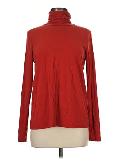 Pre-owned Eileen Fisher Turtleneck Sweater In Red