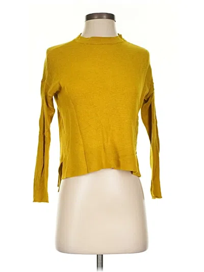 Pre-owned Eileen Fisher Turtleneck Sweater In Yellow