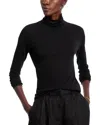 Eileen Fisher Lightweight Knit Turtleneck Top In Black