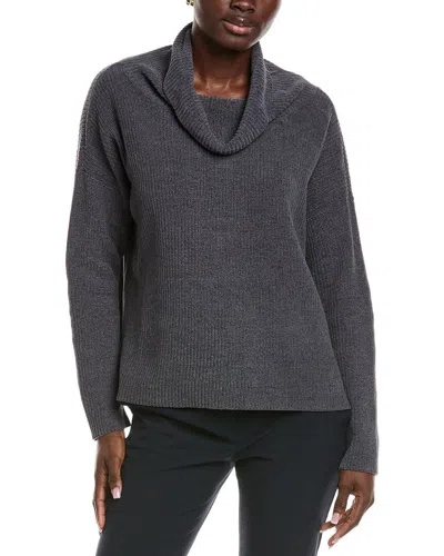Eileen Fisher Turtleneck Top In Animal Print