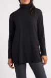 Eileen Fisher Turtleneck Tunic In Black