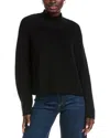 Eileen Fisher Turtleneck Wool Sweater In Black