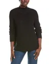 Eileen Fisher Turtleneck Wool Sweater In Black