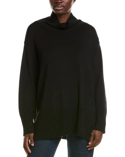 Eileen Fisher Turtleneck Wool Sweater In Black