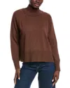 Eileen Fisher Turtleneck Wool Sweater In Brown