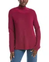 Eileen Fisher Turtleneck Wool Sweater In Burgundy