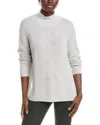 Eileen Fisher Turtleneck Wool Sweater In Gray