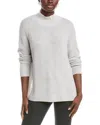 Eileen Fisher Turtleneck Wool Sweater In Gray