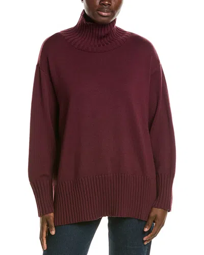 Eileen Fisher Wool Turtleneck Sweater In Black