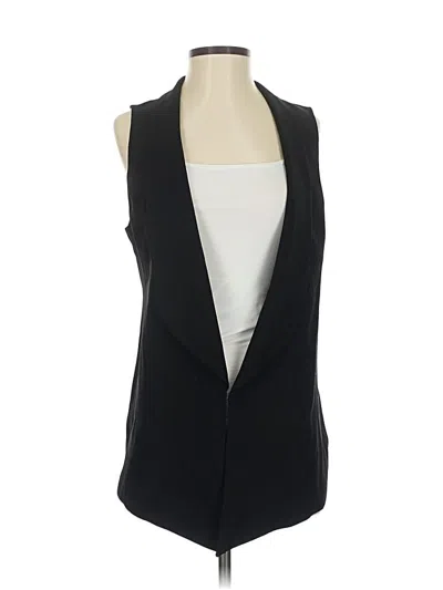 Pre-owned Eileen Fisher Tuxedo Vest In Black