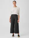 Eileen Fisher Cropped Wide-leg Hemp-organic Cotton Pants In Multi