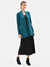 Eileen Fisher Ultrafine Merino Cardigan In Green