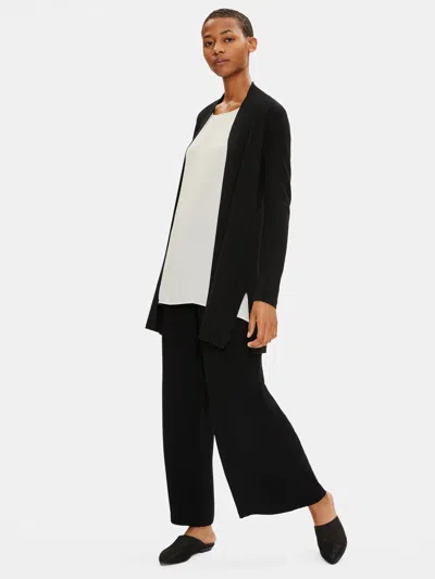 Eileen Fisher Ultrafine Merino Cardigan In Black