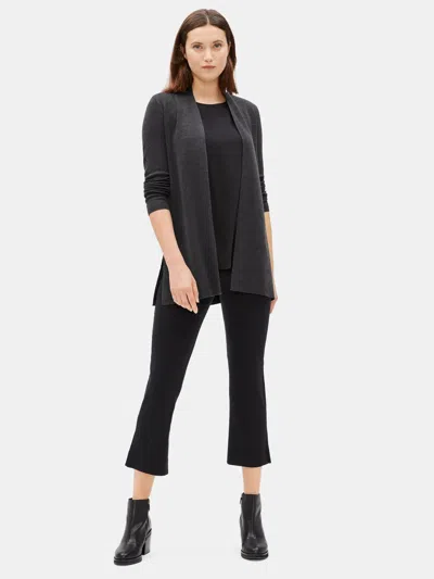 Eileen Fisher Ultrafine Merino Cardigan In Gray
