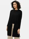 Eileen Fisher Ultrafine Merino Cardigan In Responsible Wool In Black