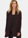 Eileen Fisher Ultrafine Merino Cardigan In Purple