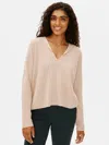 Eileen Fisher Ultrafine Merino Hooded Top In Regenerative Wool In Neutral
