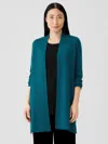 Eileen Fisher Ultrafine Merino Long Cardigan In Multi