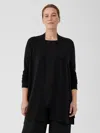 Eileen Fisher Ultrafine Merino Long Cardigan In Black