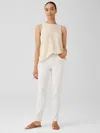 Eileen Fisher Undyed Organic Cotton Denim High-waisted Jean In Neutral
