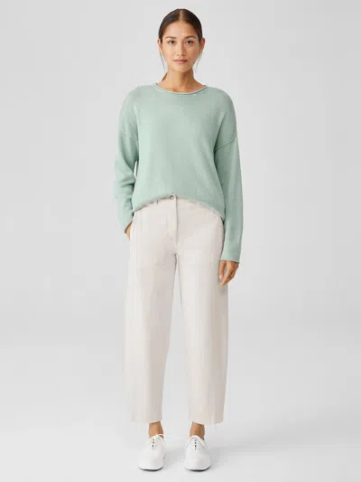 Eileen Fisher Undyed Organic Cotton Denim Lantern Jean In Neutral