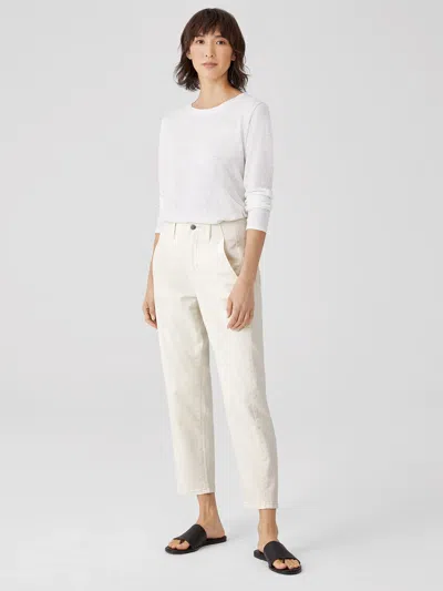 Eileen Fisher Undyed Organic Cotton Stretch Ankle Jean In Neutral