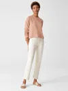Eileen Fisher Undyed Organic Cotton Stretch Straight Ankle Jean In Neutral